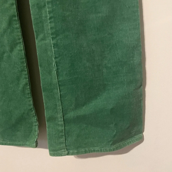 Y2K 2008 Leon Levin Weekend Kelly Green Wide Leg Corduroy Pants Size 8 - Picture 3 of 12